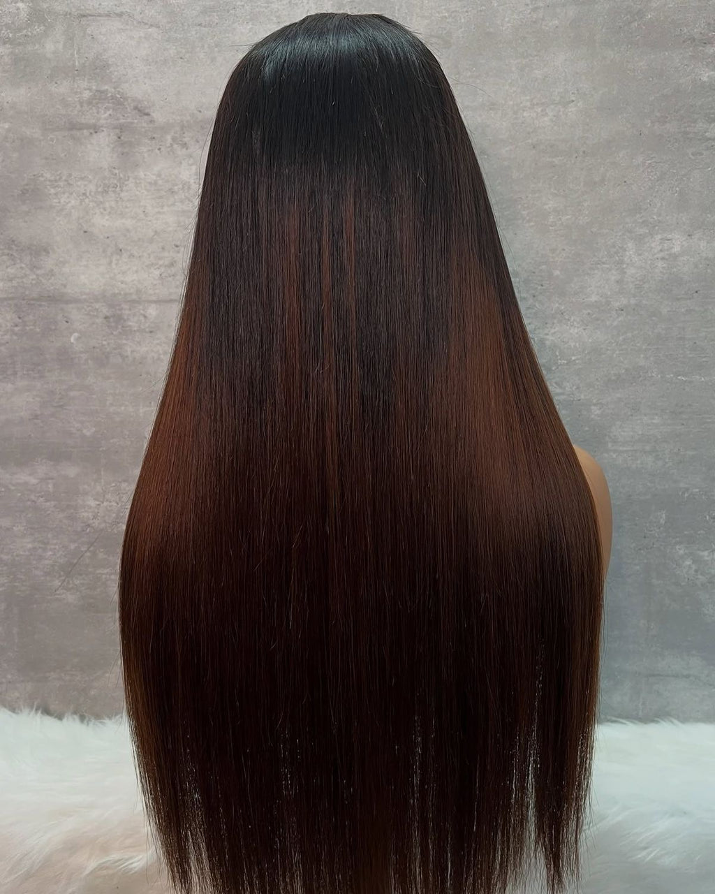 Chocolate Brown Ombre Lace Closure Wig - 100% Single Donor Human Hair